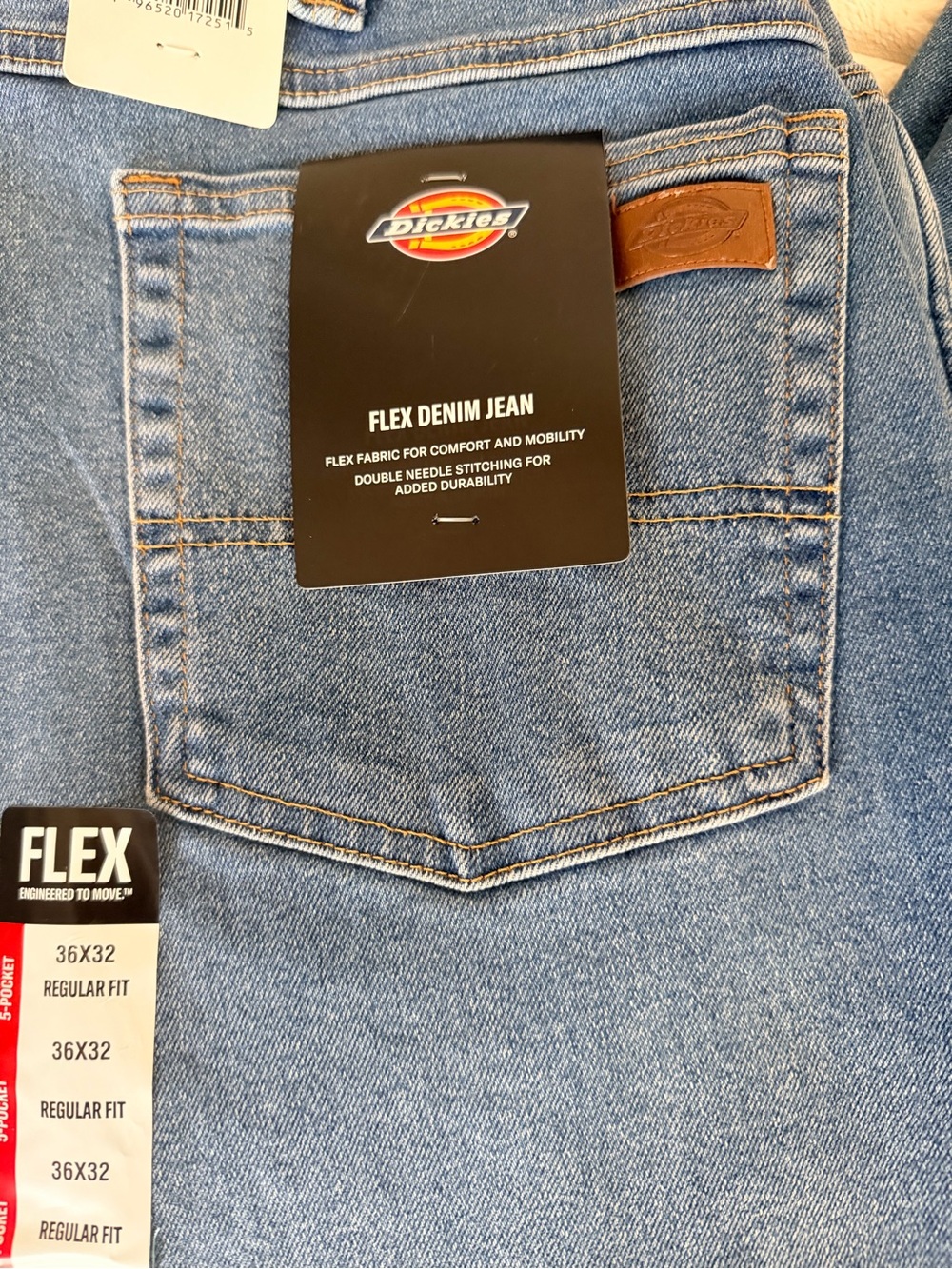 Dickies Relaxed Fit Blue Denim Jeans - Picture 3 of 5